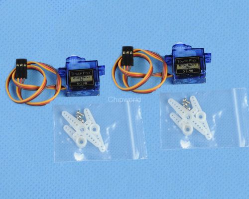 2pcs towerpro sg90 9g micro servo motor rc robot helicopter airplane control n for sale