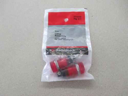 Package of 2 Radio Shack Red Lamp Assemblies, 12 Volts, New