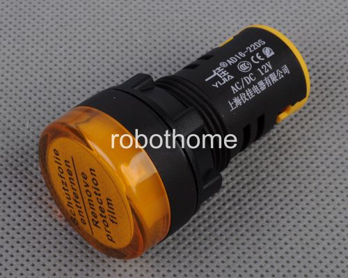 Yellow led indicator pilot signal light lamp 12v output new for sale
