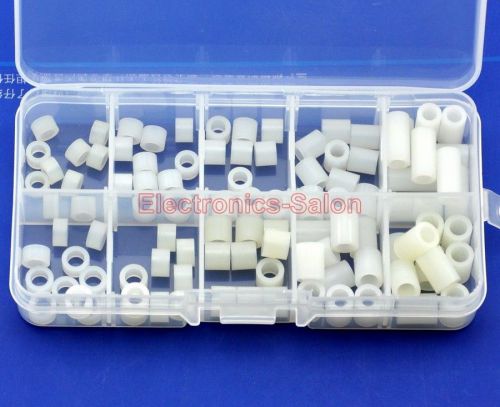 Nylon round spacer assortment kit, for m4 &amp; m5 screws, plastic. for sale