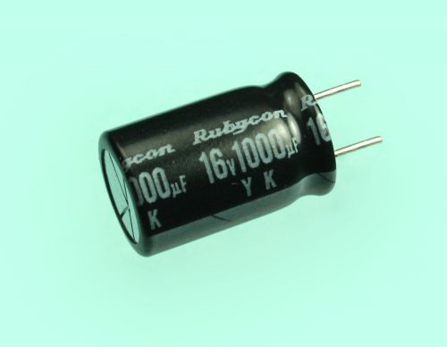 25pcs Rubycon YK 1000uF 16v Radial Electrolytic Capacitor