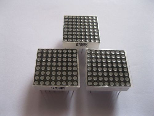 8 pcs dot matrix led display 1.9 mm 8x8 red common anode 20x20mm 16pin for sale