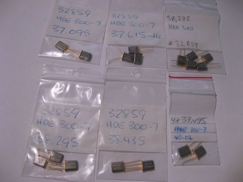 Lot of 17 Assorted Crystals 37.097 to 38.435 MHz - NOS