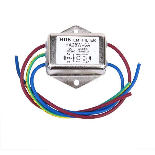 Power emi filter ha28w-6a 50/60hz 250v ac 6a data lines ac adapter usb hub for sale