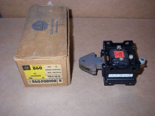 NEW ALLEN BRADLEY 860-FOD108 SER.B AC SOLENOID SIZE 5 STROKE PUSH PUL