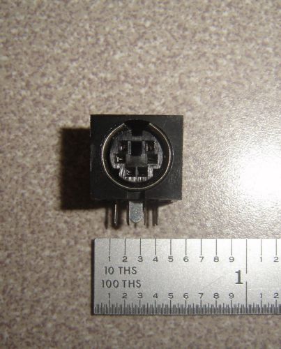 Mini DIN 6 position 2MJ-0004A110 Right Angle Through Hole PCB Mount