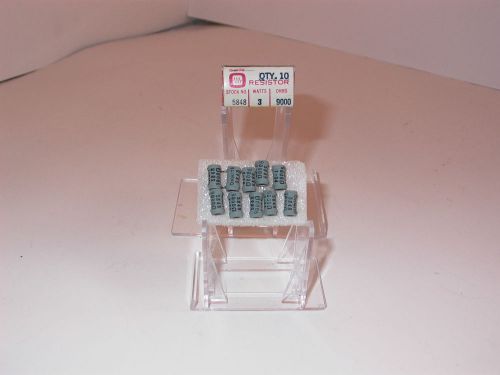 NOS - Ohmite - Stock # 5848 Resistors - Watts 3 - Ohms 9000- Qty. 10 in the box