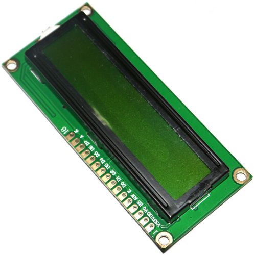 1602 Yellow-Green backlight 5V 16*2 LCD Module Display Black Character