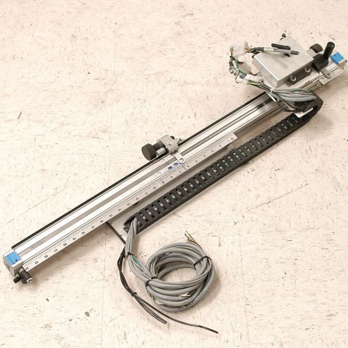 Festo DGPL-25-838 838mm Travel Linear Guide w/ Cables, Hoses, Adjustable Stops