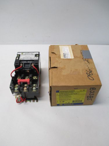 New square d 8536sao12v02s 120v-ac 2hp 9a amp size 00 motor starter d403258 for sale