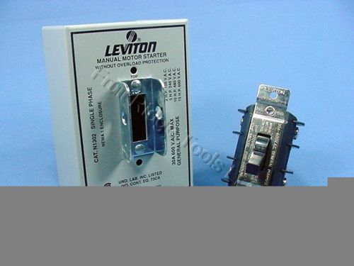Leviton motor starter switch dpst 2-pole 30a n1302 for sale