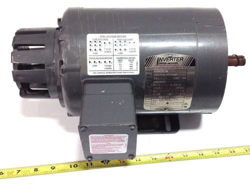 Baldor inverter 1/3 hp 1725 rpm 60hz 56c frame drive motor idnm3634 for sale