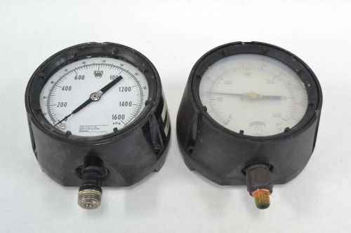 Lot 2 winters assorted ashcroft pressure gauges 4in dial 1/4 air filled b334842 for sale