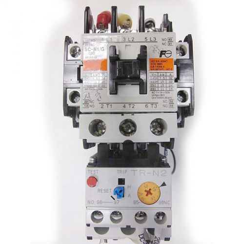 Fuji electric magnetic contactor sc-n1-g 60a w/thermal overload relay tr-n2 for sale