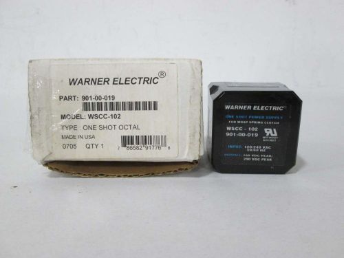 NEW WARNER ELECTRIC 901-00-019 WSCC-102 ONE SHOT OCTAL POWER SUPPLY D380262