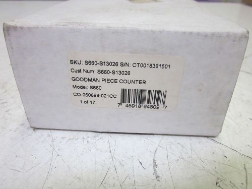 GOODMAN MODEL S660 PIECE COUNTER S660-S13026  *NEW IN A BOX*