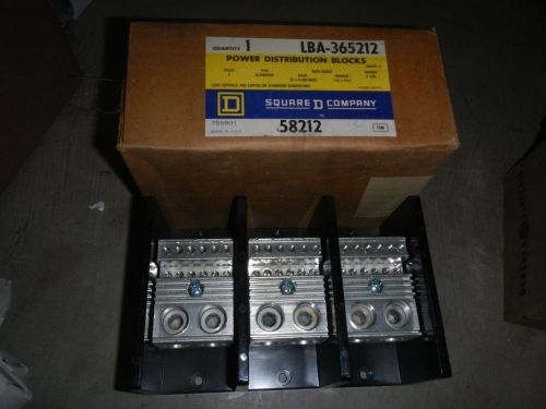 Square d 9080 lba365212 power distribution terminal block 600v 760a new for sale