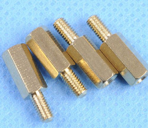 25pcs m3 male 6mm x m3 female 10mm m3 10+6 brass standoff spacer new for sale