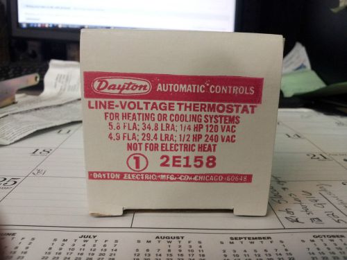 Dayton 2e158 line voltage thermostat new in box #b65 for sale