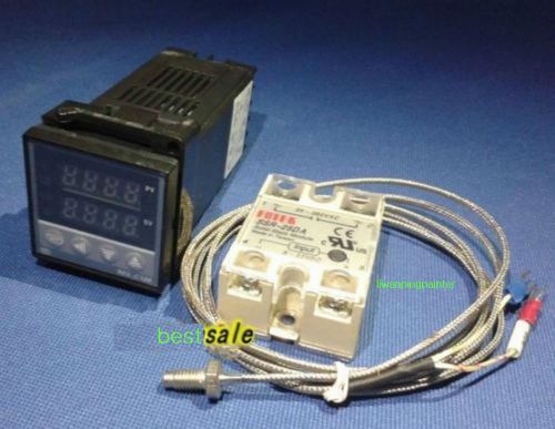 AC 110-240V Digital PID Temperature controller + 25A SSR + K thermocouple Sensor