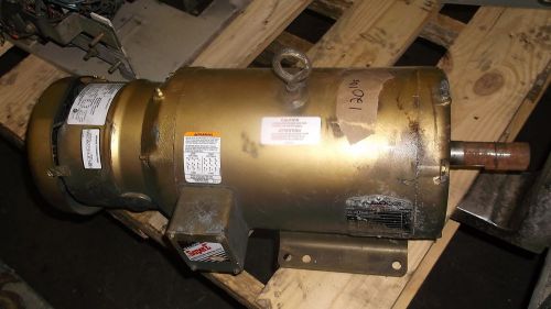 BALDOR SUPER E 5 HP MOTOR, V 230/460, RPM 1750, W/  STEARNS BRAKE, USED