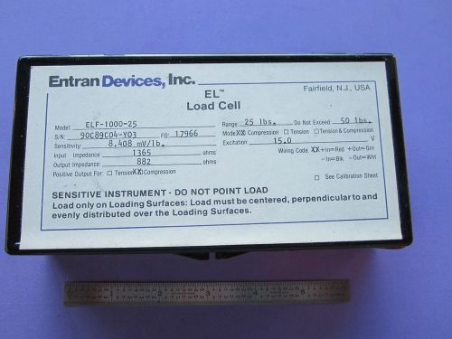ENTRAN DEVICES FORCE LOAD CELL 25 LBS ELF-1000-25 SENSOR