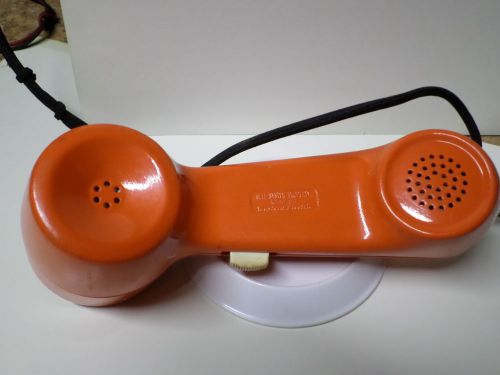 AT&amp;T Orange Rotary Dial Lineman Phone Line Butt Test Set Western Elec - Vintage