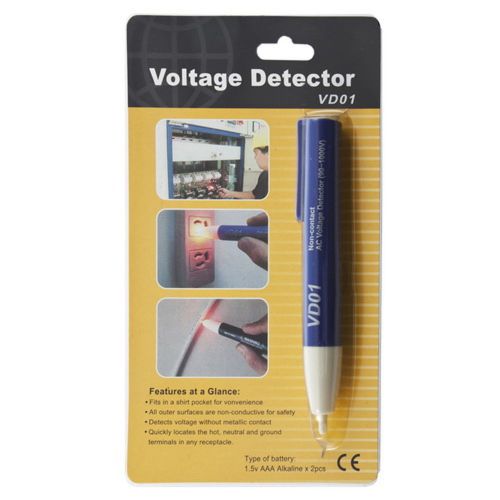 Voltage Detector Non-Contact 90~1000V AC -10~+50 Degree Test Tester Pen VD01 XA