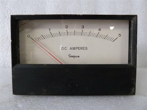 Simpson dc amperes 0-5 meter sk525-447-3 for sale