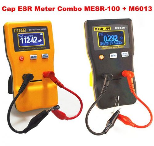 New capacitor capacitance cap esr meter tester combo dmm mesr-100 + jy6013 for sale