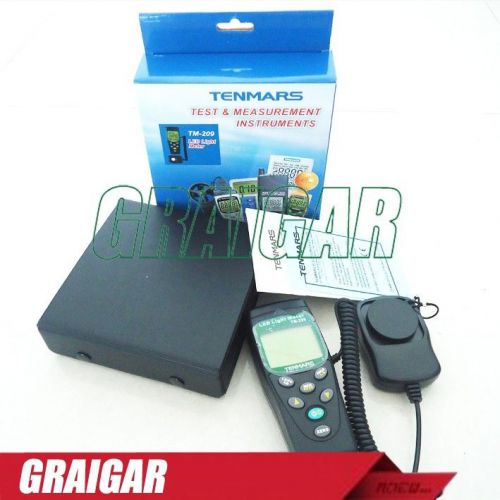 New TENMARS TM-209 Digital LED Light Level Meter 400,000 Lux Meter