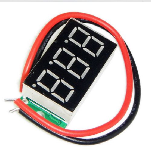 2pcs 0.36 Digital Voltmeter Voltage Meter Panel Meter 3-30VDC Red LED Motorcycle