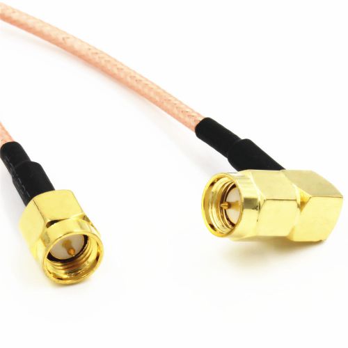 SMA male right angle to SMA male RF straight cable RG316 pigtail 15cm