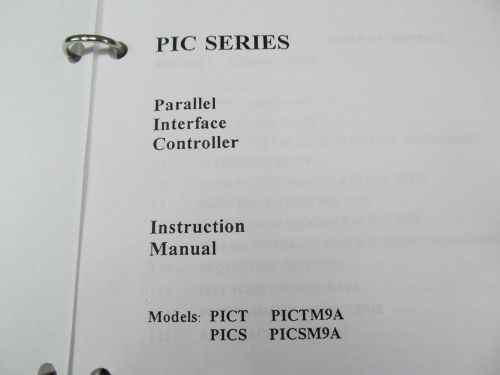 SORENSEN PIC Series Parallel Interface Controller Instruction Manual w schematic