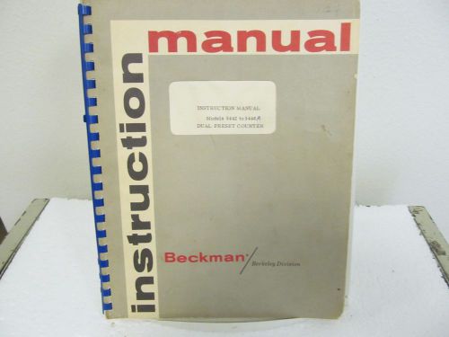 Beckman 5442 to 5446A Dual Preset Counter Instruction Manual, Lot 6 &amp; above