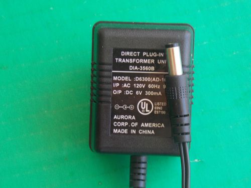 AC Power Adapter Supply AURORA D6300 (AD-10) DIA-3560B Multi Purpose Electronics