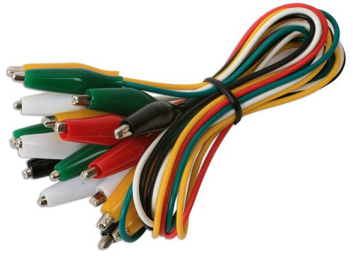 10-pc. test leads set jumper wire with alligator clips for sale