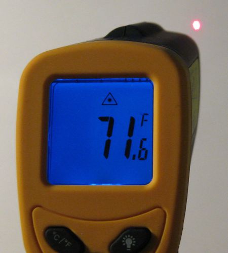 Infrared thermometer - backlit display - measure to 280 deg c - case /  battery for sale