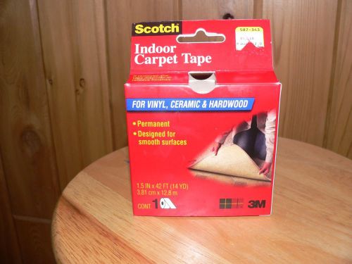 3M Scotch 1.5&#034; x 42&#039;, Indoor Carpet Tape roll CT2010 smooth surfaces permanent