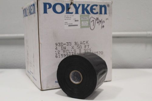 NIB Polyken Technologies Pipe Tape Black 4&#034; x 50 ft. 7 Rolls Case 020-26656
