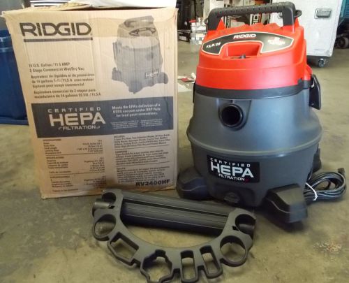 Ridgid rv2400hf 14 gallon 2 stage insdustrial hepa certified wet / dry vacuum for sale