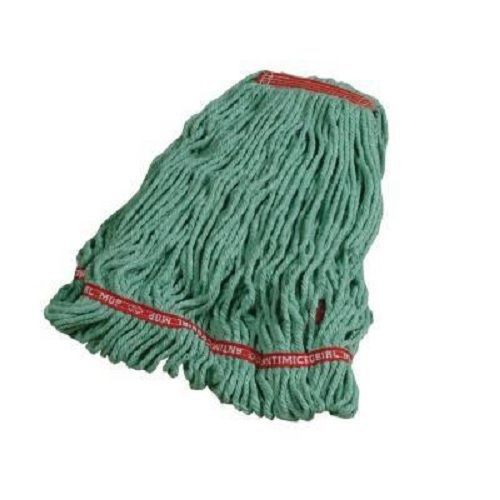 Rubbermaid Web Foot Shrinkless Wet Mop, 1&#034; Headband, Green # A21106GR00