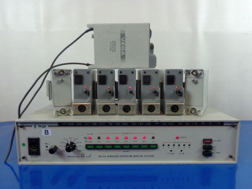 Vega qx-6a wireless intercom master station w/ 8 qtr-2 belt packs for sale