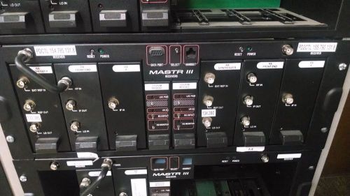 M/A-Com, MACOM,Harris Mastr III dual receiver chassis with VHF receiver modules.