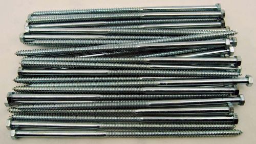 (30) zinc plated hex cap lag screw bolt 3/8 x 12&#034; - grade 2 - steel for sale