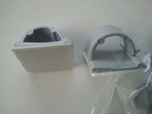 200x NEW Grey Self-adhesive Rectangle Wire Tie Cable Mount Clamp Clip