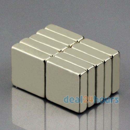 10pcs Strong Small Block Cuboid Magnets Rare Earth Neodymium 10 x 10 x 3mm N50