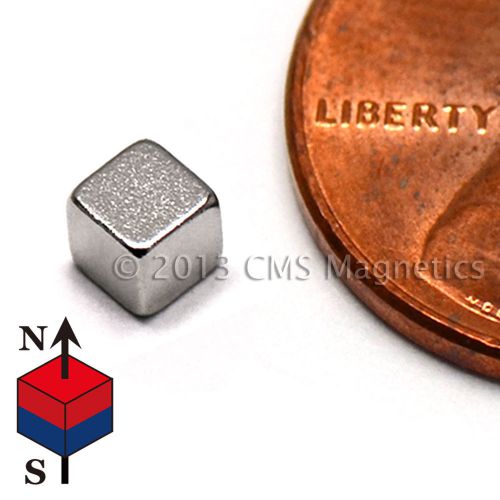 Neodymium Block Magnet N45 1/8&#034; CUBE NdFeB Rare Earth Magnets 500 PC
