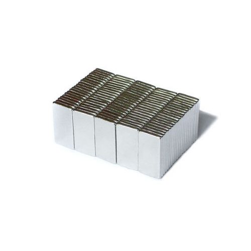 100pcs 15/32&#034; x 7/32&#034; x 1/32 Blocks 12x6x1mm Neodymium Magnets Fridge Craft N35