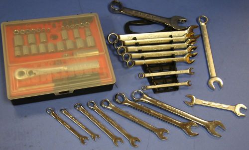 (1) Used Craftsman Socket Set Missing Pieces (1) Wright Grip Wrench Set Missing